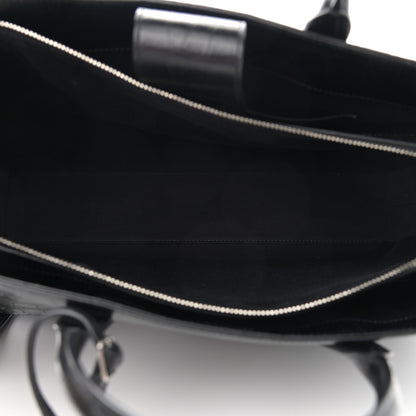 Saint Laurent Calfskin Crocodile Embossed Large Jane Tote Bag Black 5 of 10