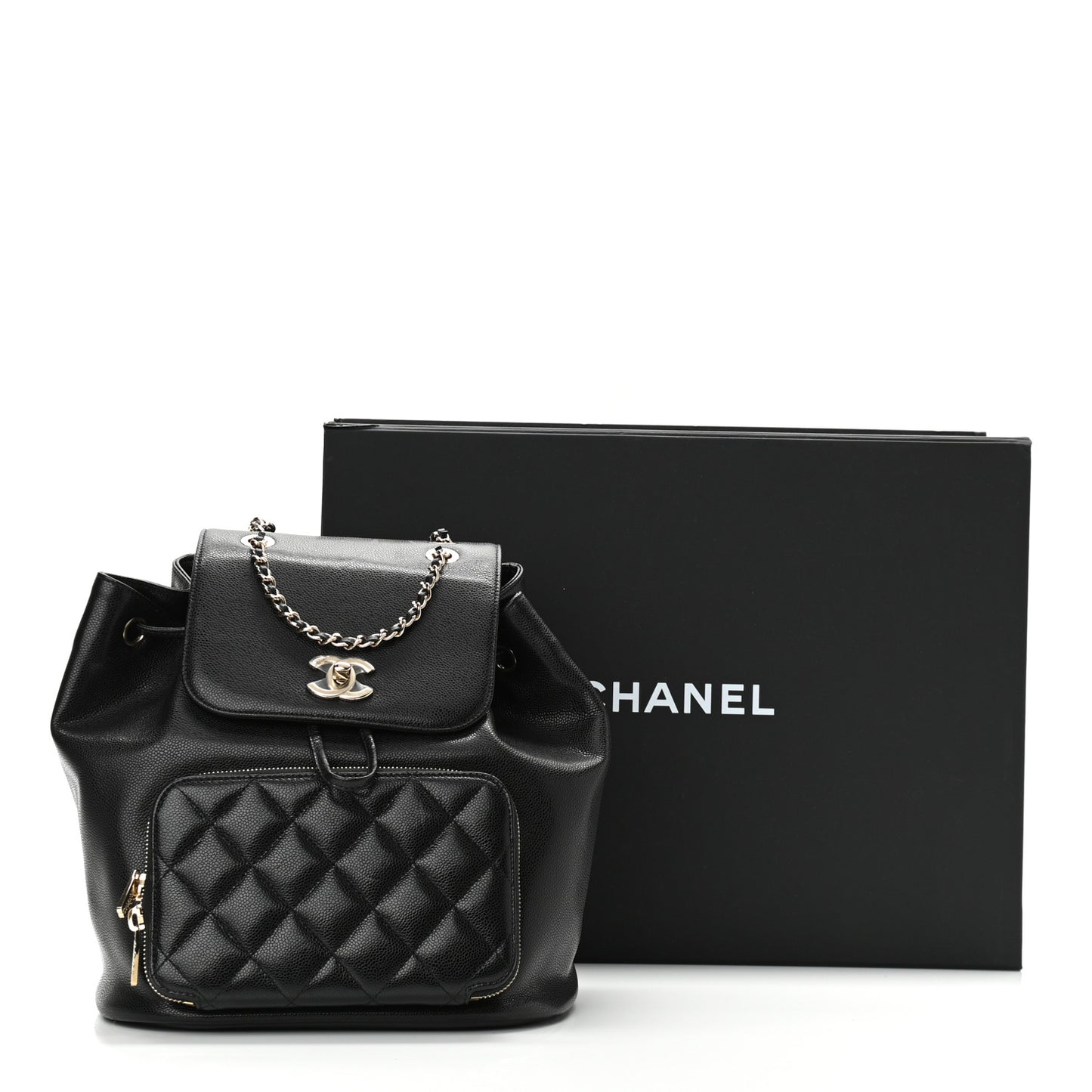 Caviar Quilted Business Affinity Backpack Black