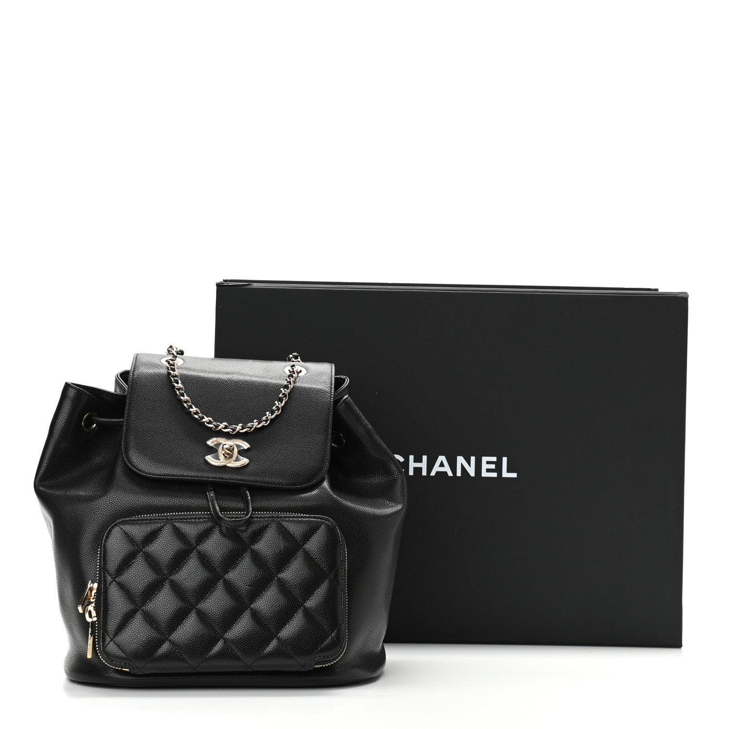 Chanel Caviar Quilted Business Affinity Backpack Black 11 of 11