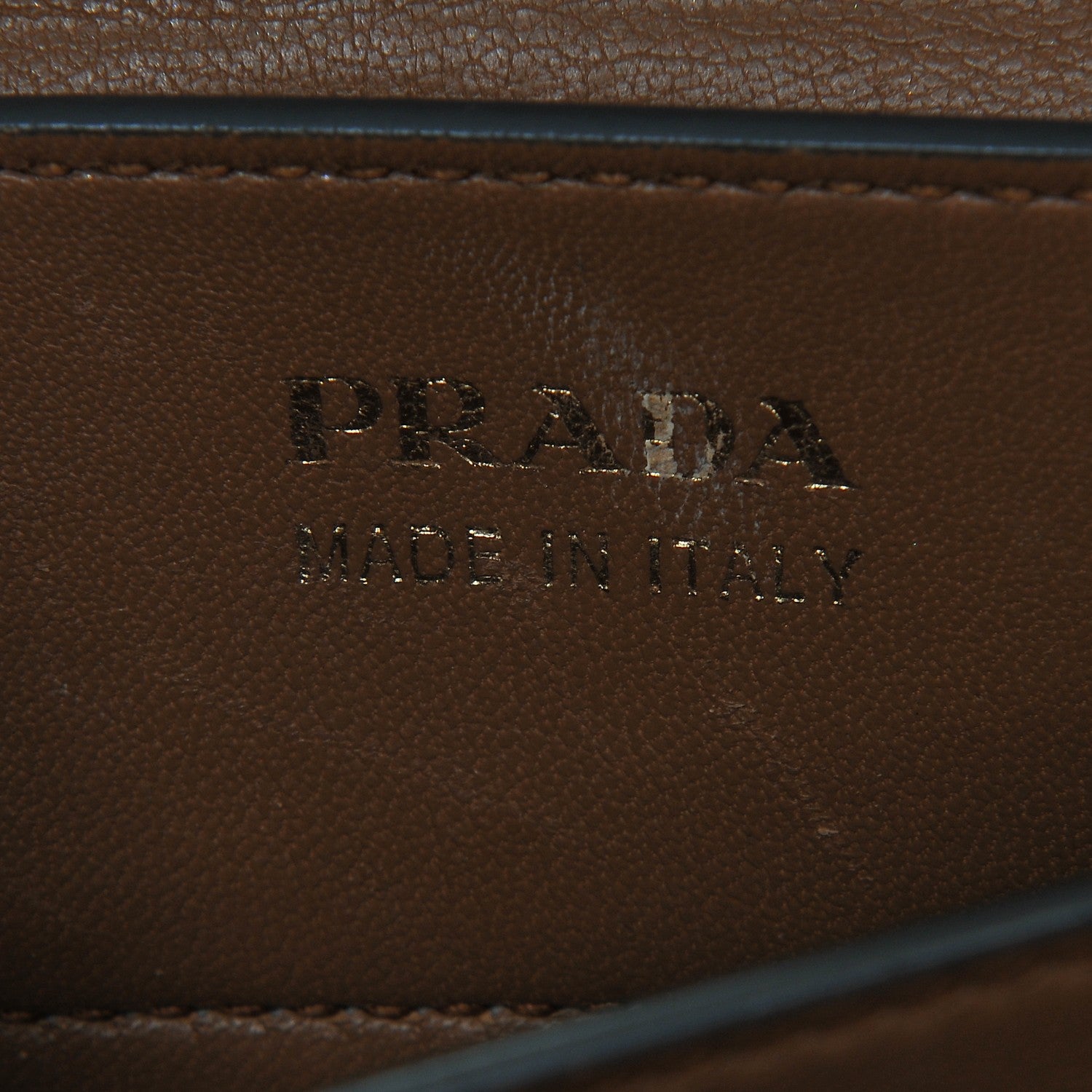 Prada Saffiano Cuir Small Bi-Color Double Bag Marmo Caramel 6 of 9