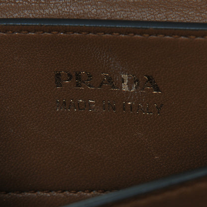 Prada Saffiano Cuir Small Bi-Color Double Bag Marmo Caramel 6 of 9