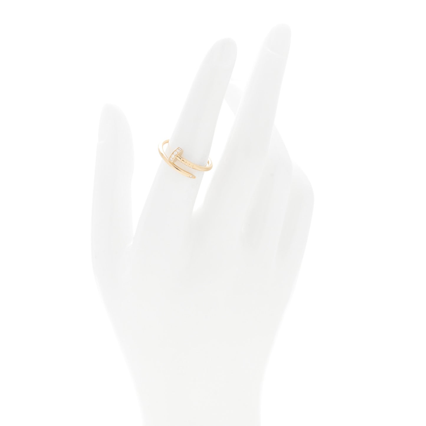 18K Yellow Gold Diamond Small Juste Un Clou Ring 52 6