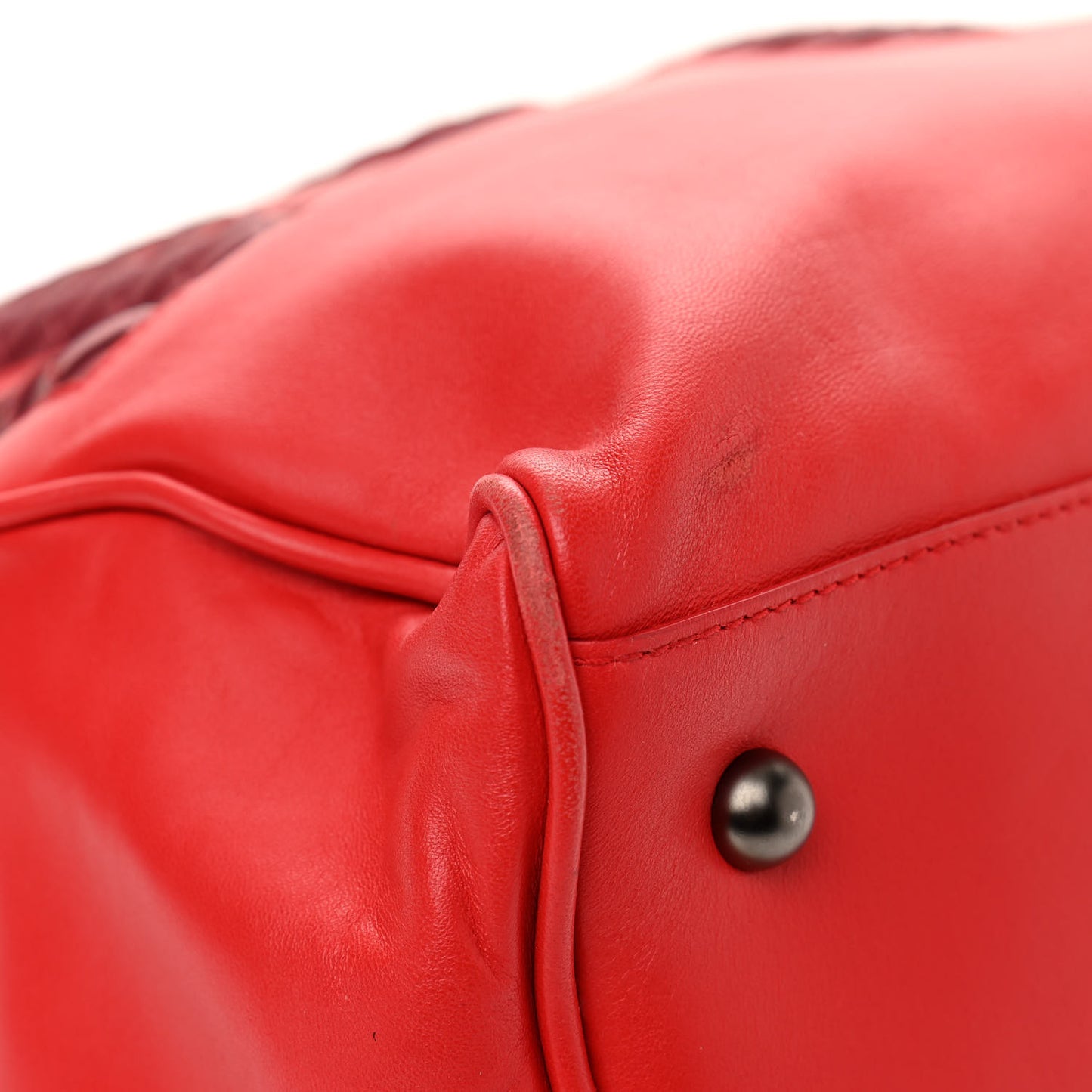 Nappa Intrecciato Light Calf Tote Red