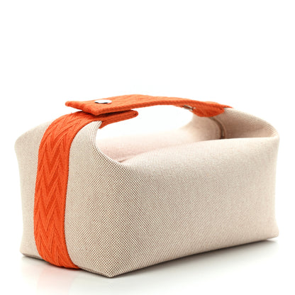 Hermes Canvas Small Bride-A-Brac Pouch Natural Orange 3 of 8
