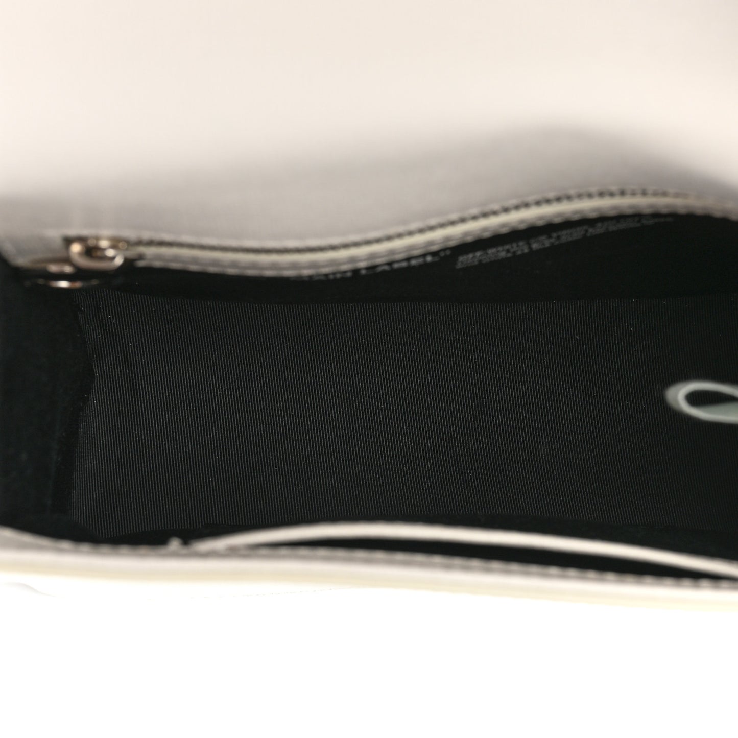 Calfskin Diag Flap Bag White Black