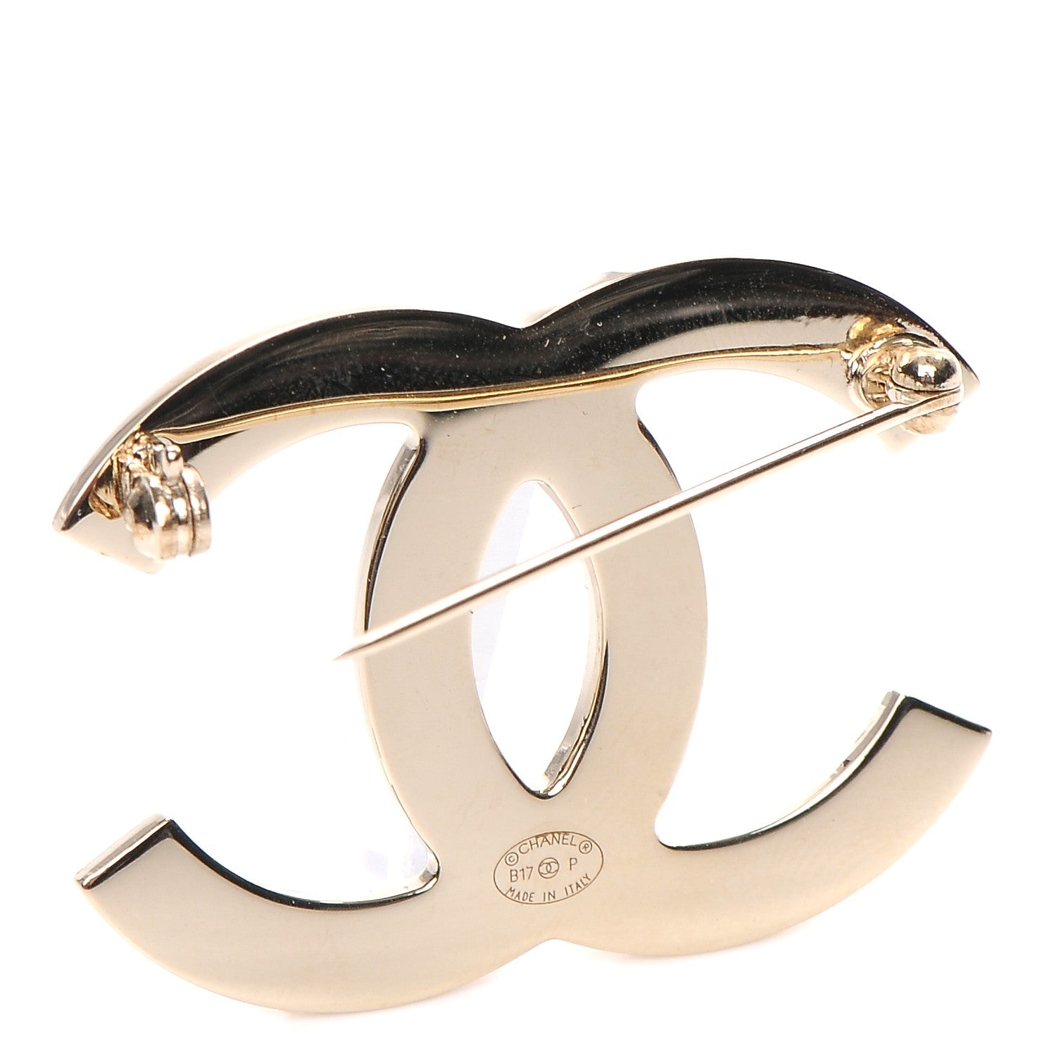 Chanel Metal CC Brooch Light Gold 3 of 5