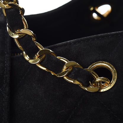 Chanel Suede Quilted XL Weekender Bag Black 14 of 21