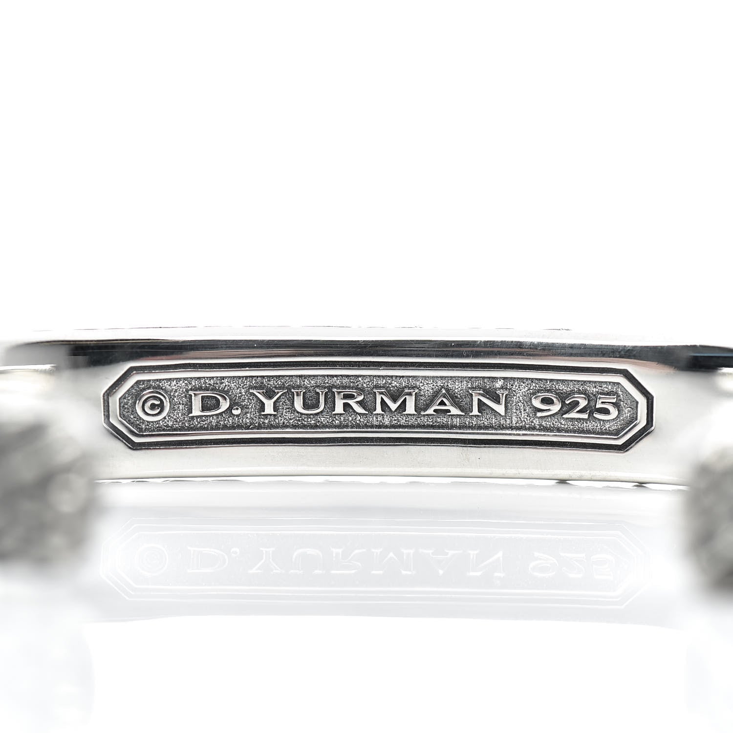 David Yurman Sterling Silver 10mm Naturals Gator Cuff Bracelet 4 of 4