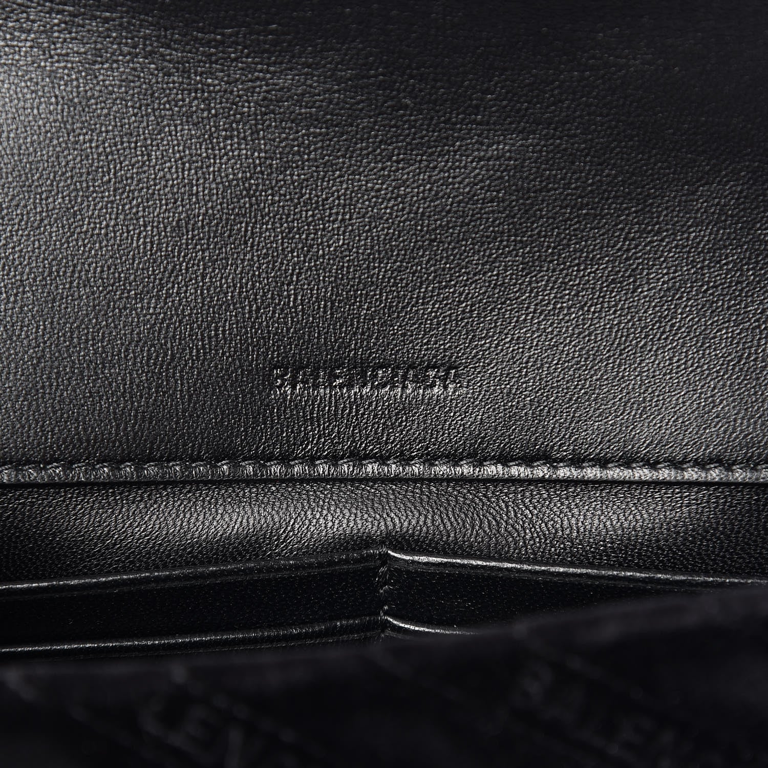 Balenciaga Velvet Logo Matelasse BB Chain Wallet Black 8 of 10