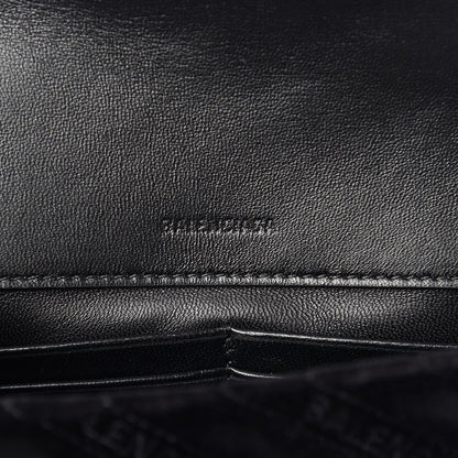 Balenciaga Velvet Logo Matelasse BB Chain Wallet Black 8 of 10