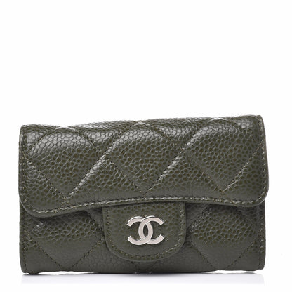 Chanel Caviar Quilted 6 Key Holder Green 1 of 12