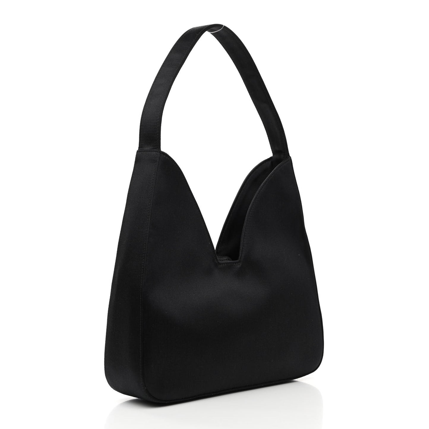 Satin Raso Shoulder Bag Black