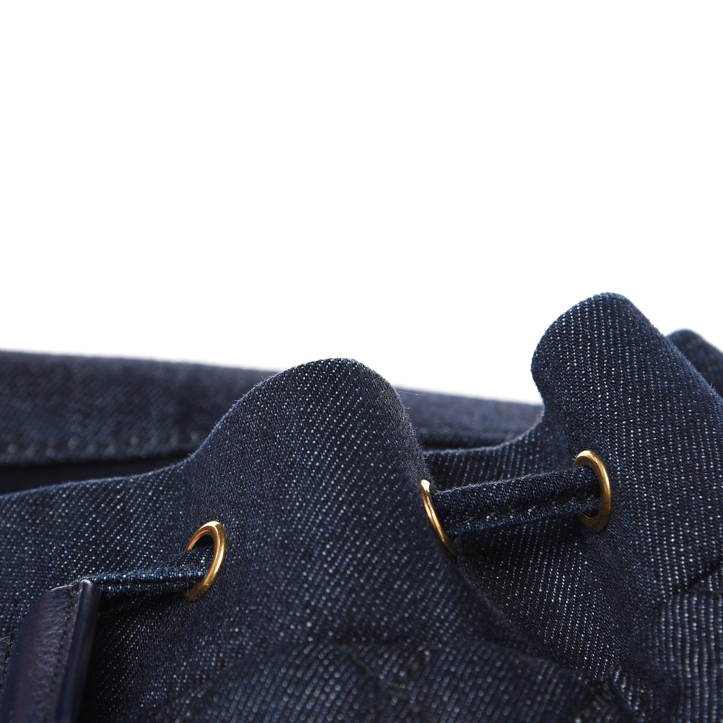 Washed Denim Quilted Large Urban Spirit Backpack Dark Blue