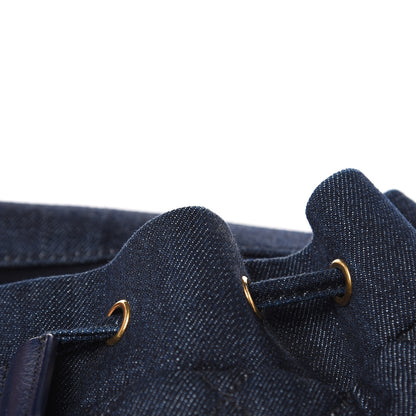 Chanel Washed Denim Quilted Large Urban Spirit Backpack Dark Blue 14 of 15