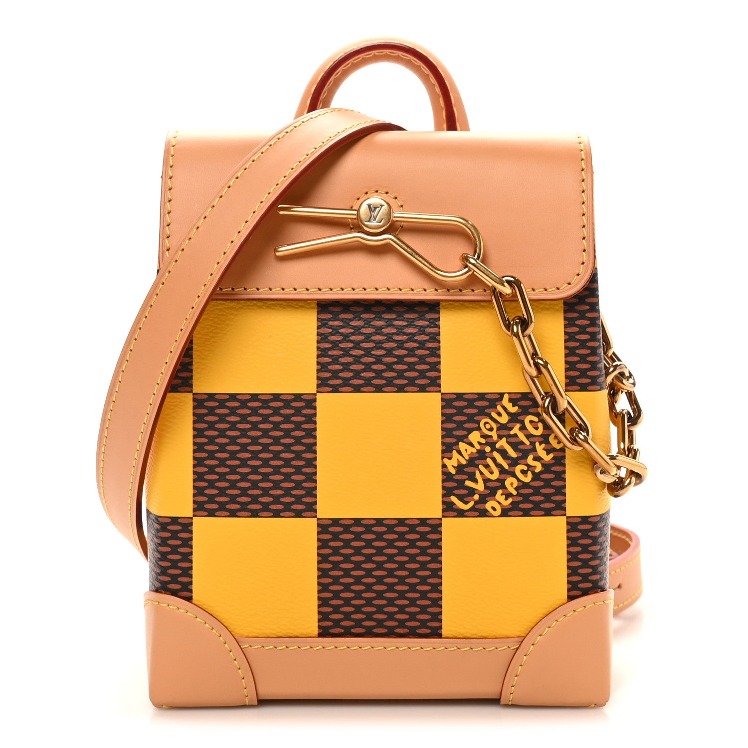 Louis Vuitton Damier Pop Nano Steamer Yellow 1 of 9
