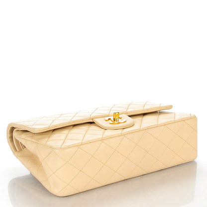 Chanel Lambskin Quilted Medium Double Flap Beige 4 of 10