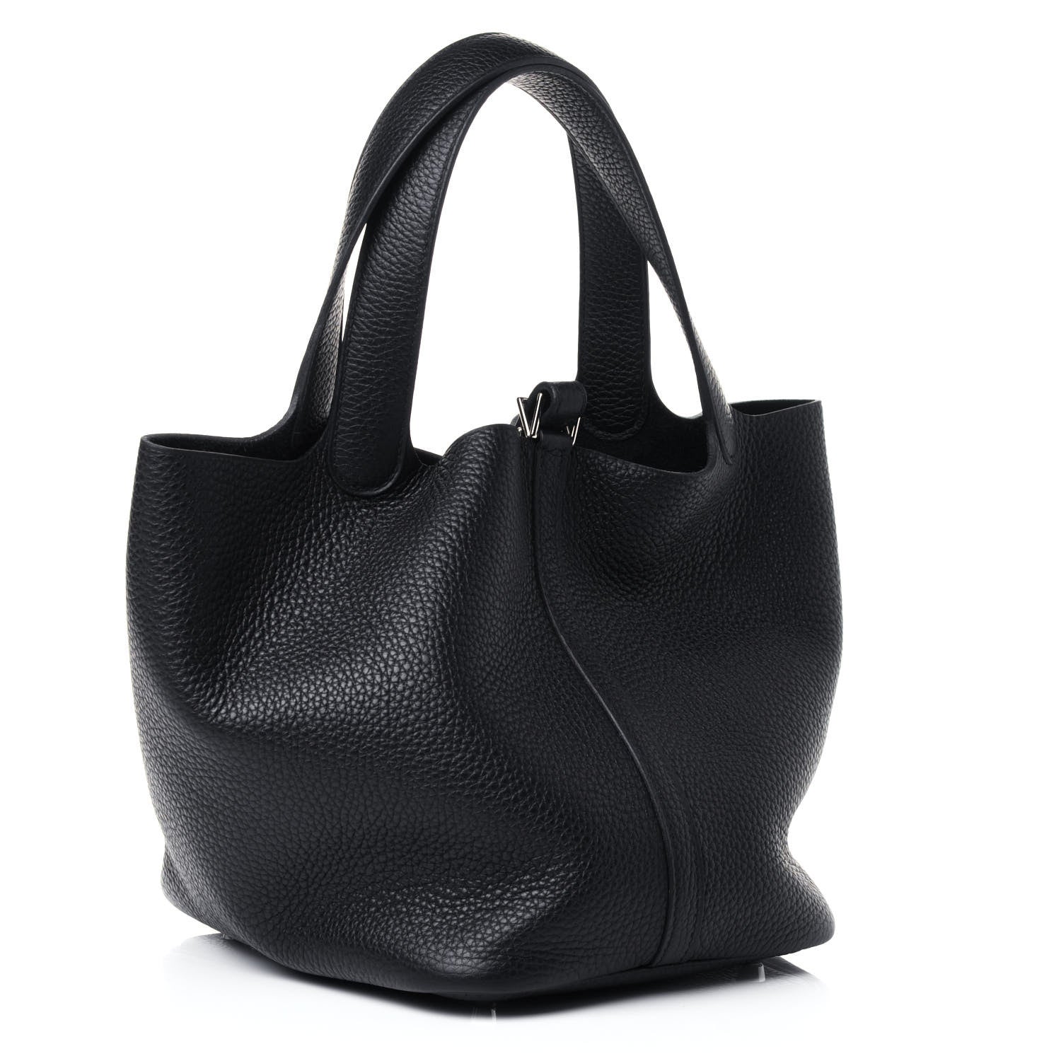 Hermes Taurillon Clemence Picotin Lock 22 MM Black 2 of 4