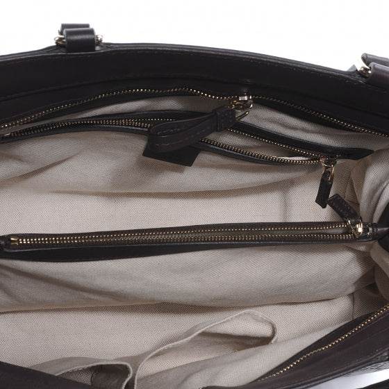 Guccissima Medium Mayfair Tote Dark Brown
