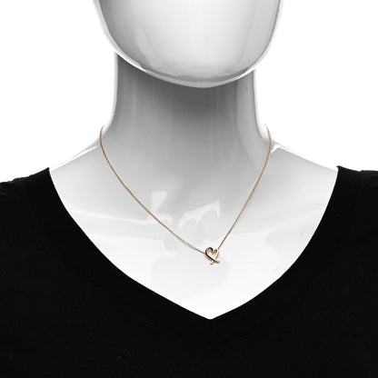 Tiffany 18K Rose Gold Mini Paloma Picasso Loving Heart Pendant Necklace 2 of 4