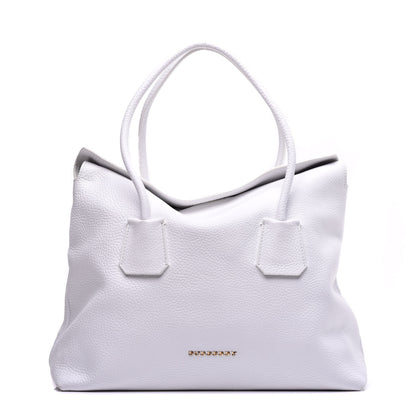 Burberry London Grainy Calfskin Medium Baynard Tote White 1 of 8