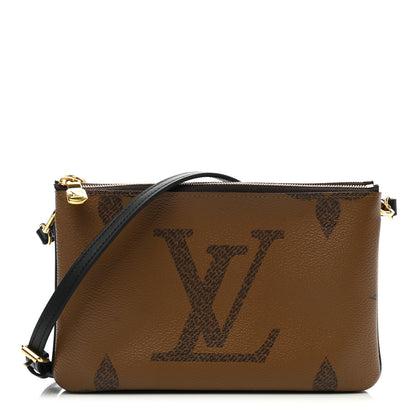 Louis Vuitton Reverse Monogram Giant Double Zip Pochette 1 of 11