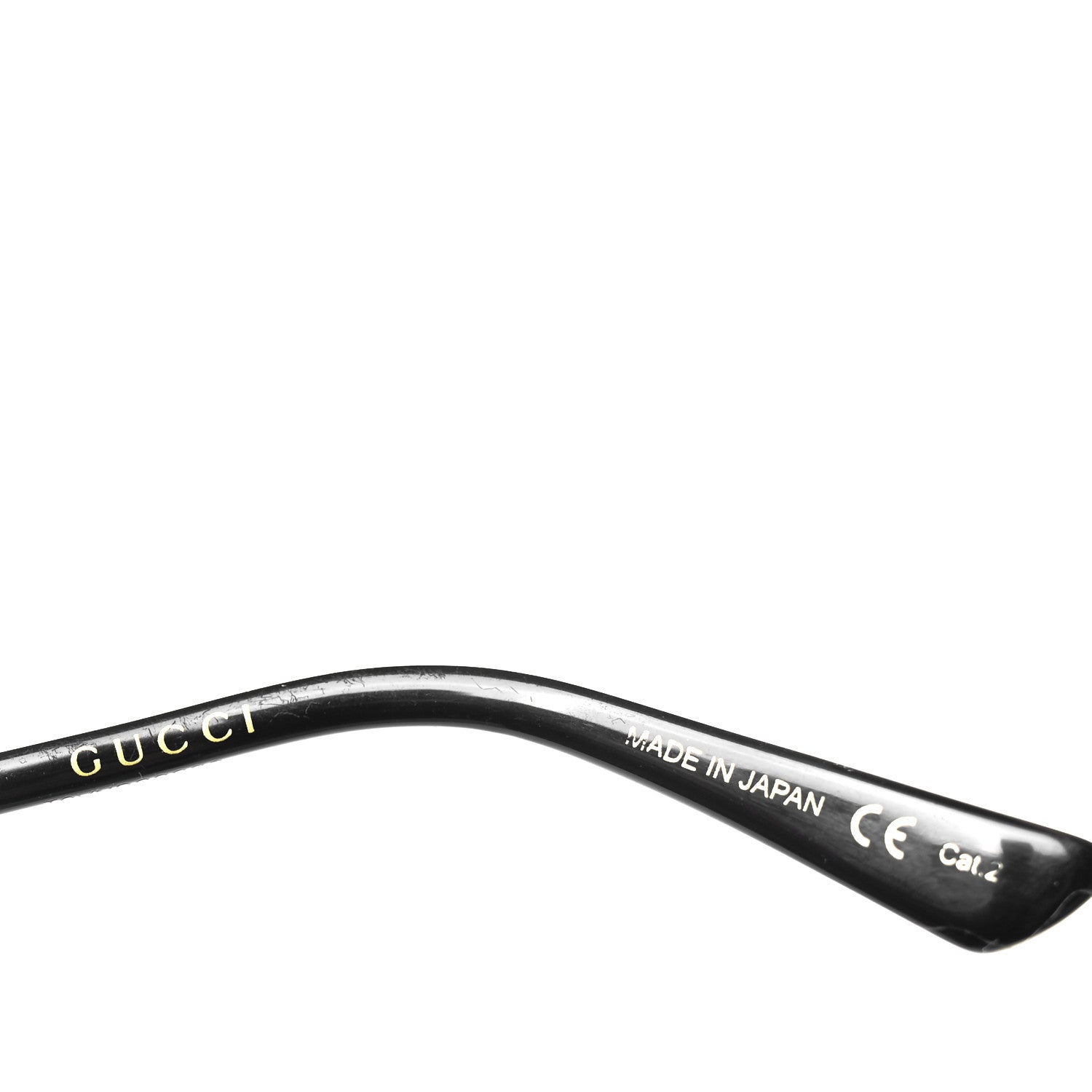 Gucci Metal Round Frame GG0595S Sunglasses Gold Black 5 of 6