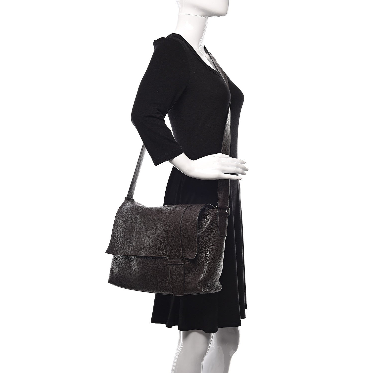 Hermes Taurillon Clemence Alfred 35 Chocolate 2 of 9