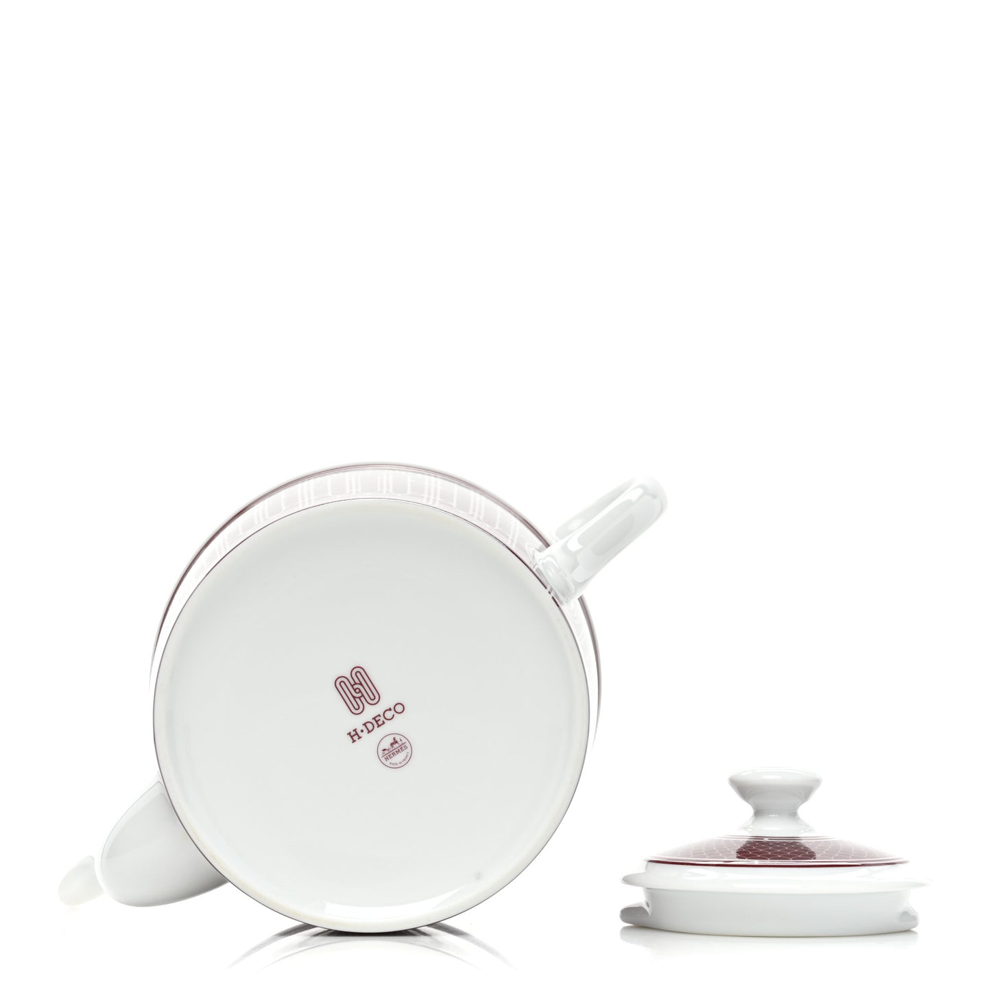 Porcelain H Deco Coffee/Tea Pot Rouge