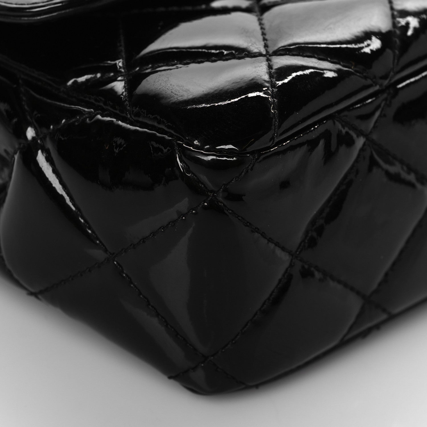Chanel Patent Calfskin Quilted Mini Rectangular Flap Black 8 of 9