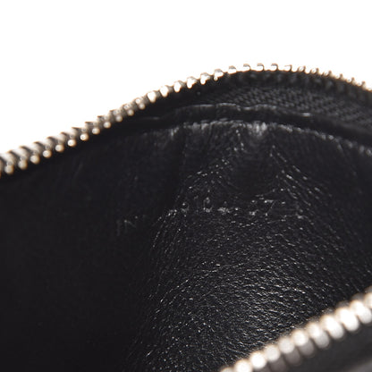 Saint Laurent Grained Calfskin 5 Fragments Zip Pouch Card Holder Black 7 of 9