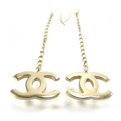 Chanel CC Dangle Earrings Gold 2 of 4