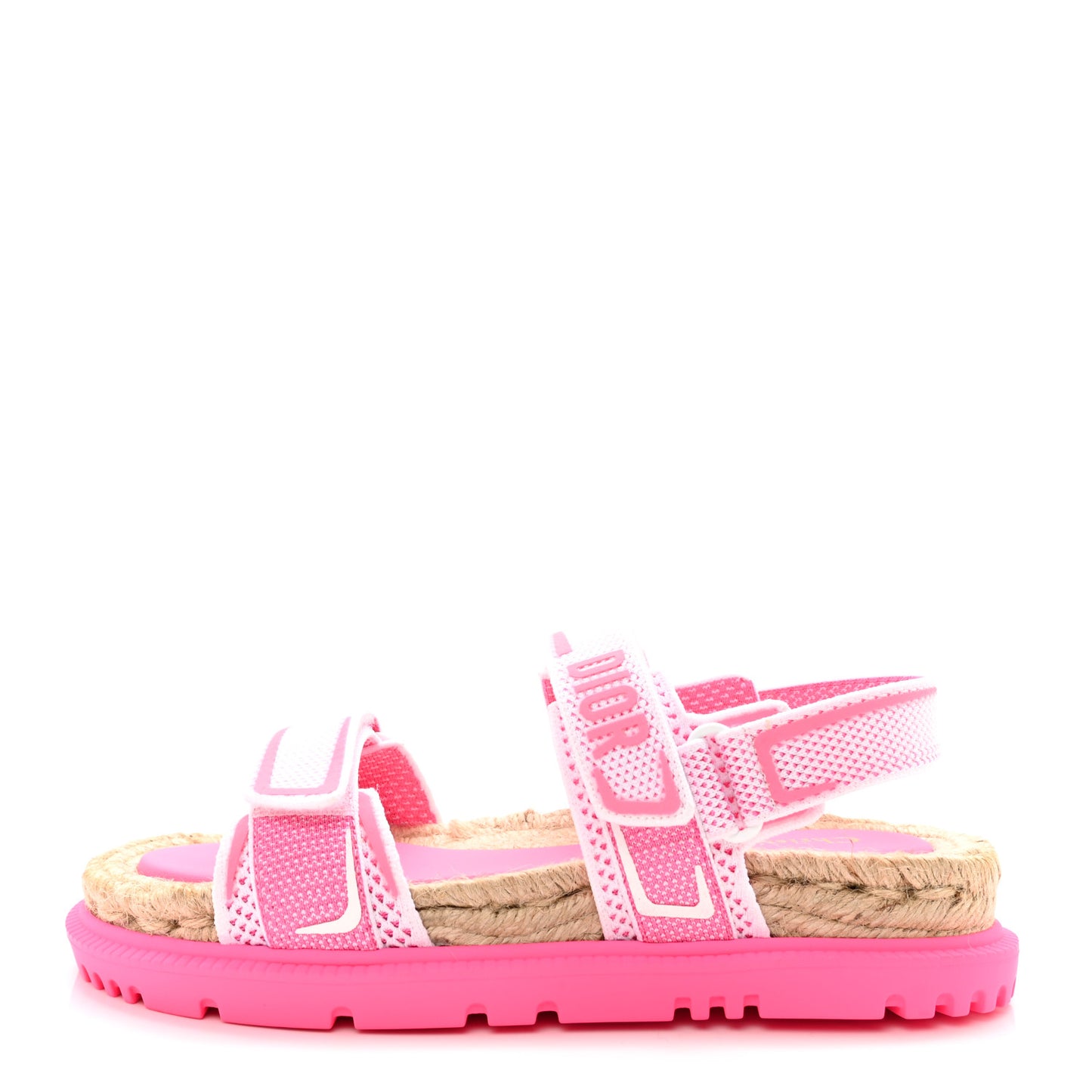 Technical Knit Jute Dioract 10mm Sandals 39 White Fuchsia
