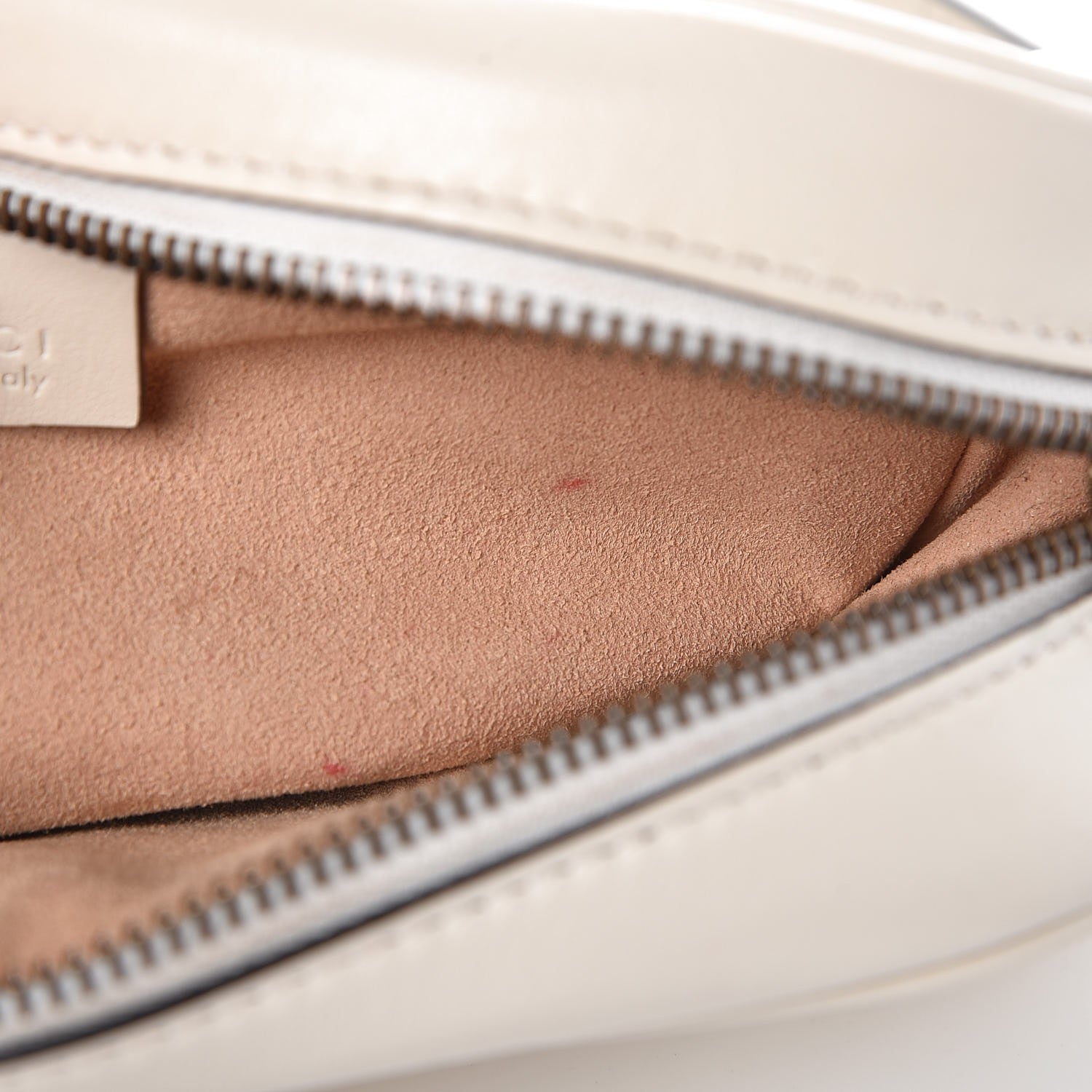 Gucci Calfskin Matelasse Mini GG Marmont Chain Shoulder Bag White 8 of 10