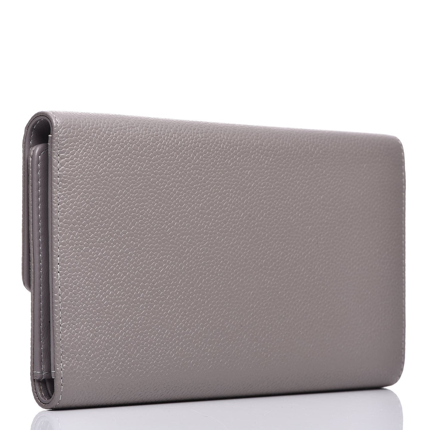 Caviar Timeless CC Large Flap Wallet Grey