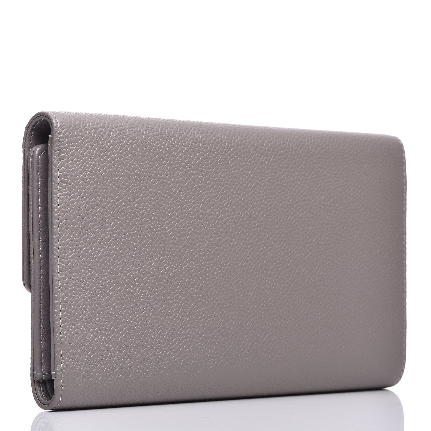 Chanel Caviar Timeless CC Large Flap Wallet Grey 3 of 9