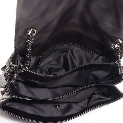 Chanel Lambskin Quilted Maxi 3 Flap Black 5 of 8