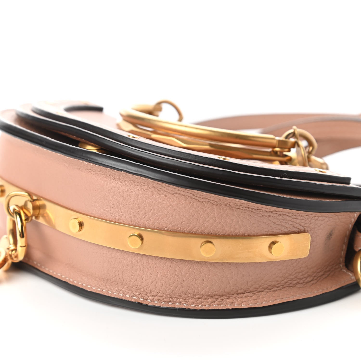 Chloe Calfskin Small Nile Bracelet Minaudiere Bag Biscotti Beige 7 of 11