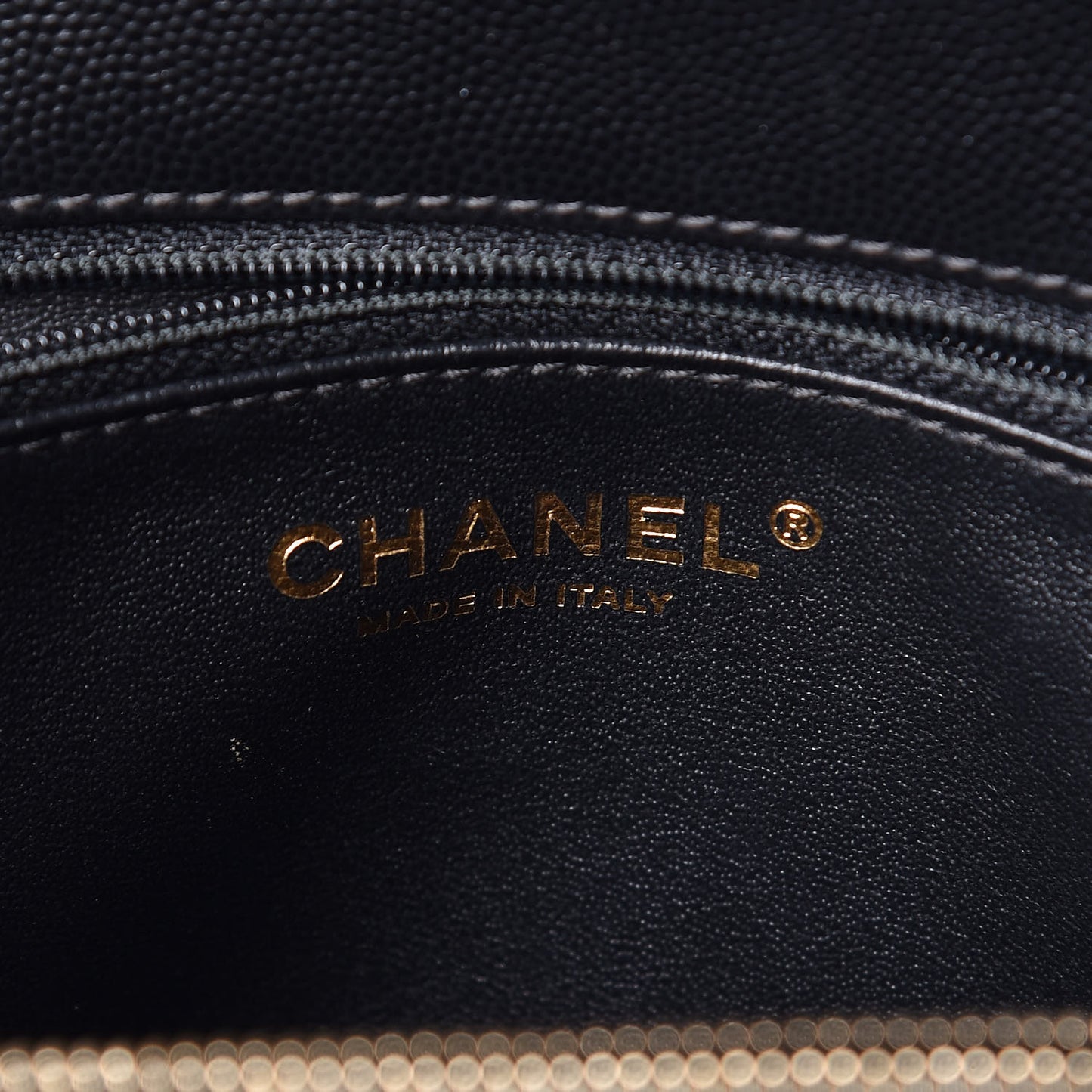 Caviar Lizard Quilted Medium Coco Handle Flap Black