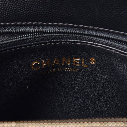 Chanel Caviar Lizard Quilted Medium Coco Handle Flap Black 6 of 8