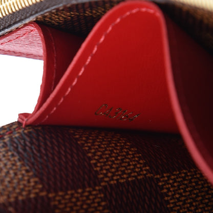 Louis Vuitton Damier Ebene Emilie Wallet Red 7 of 8