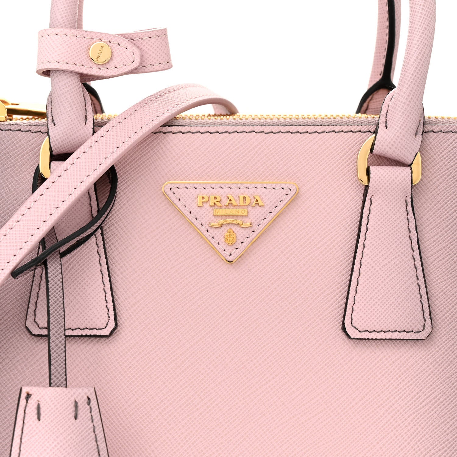 Prada Saffiano Lux Small Galleria Double Zip Tote Gradient Alabaster Pink 8 of 13