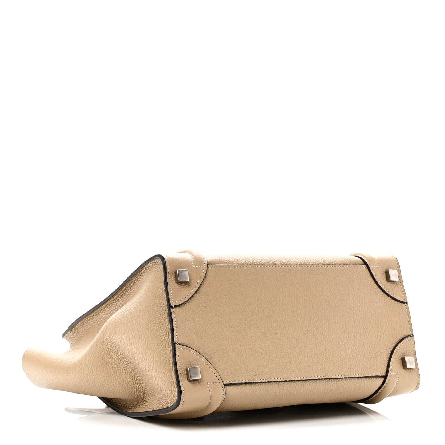 Drummed Calfskin Micro Luggage Dune