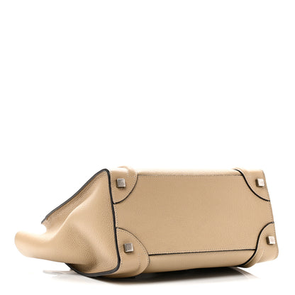Celine Drummed Calfskin Micro Luggage Dune 4 of 9