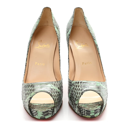 Christian Louboutin Watersnake Very Prive 120 Pumps 40 Aqua 3 of 9