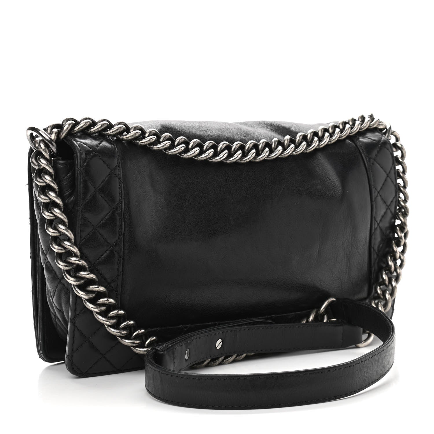 Chanel Calfskin Medium Boy Reverso Flap Black 2 of 16