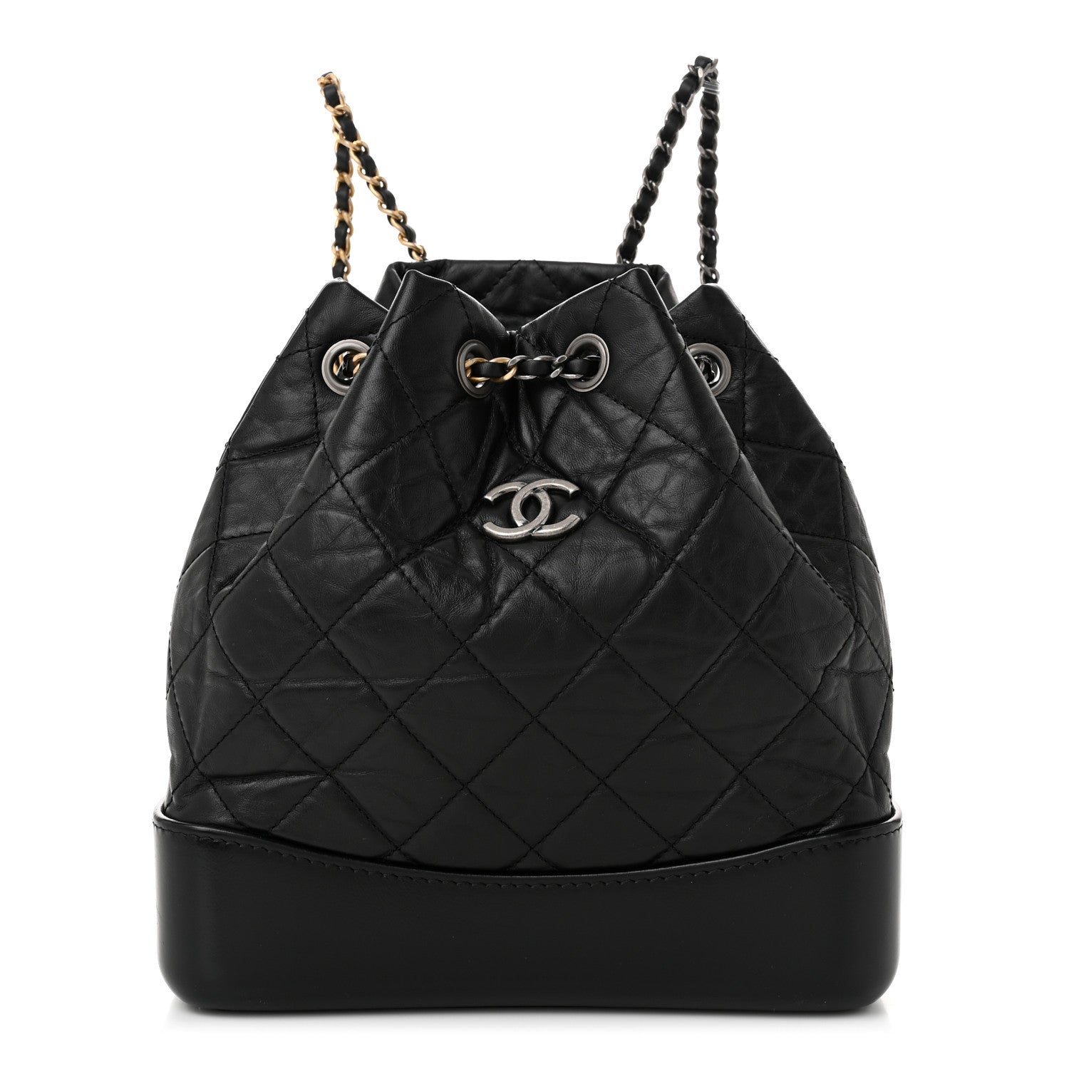 Chanel Aged Calfskin Quilted Small Gabrielle Backpack Black 1 of 10
