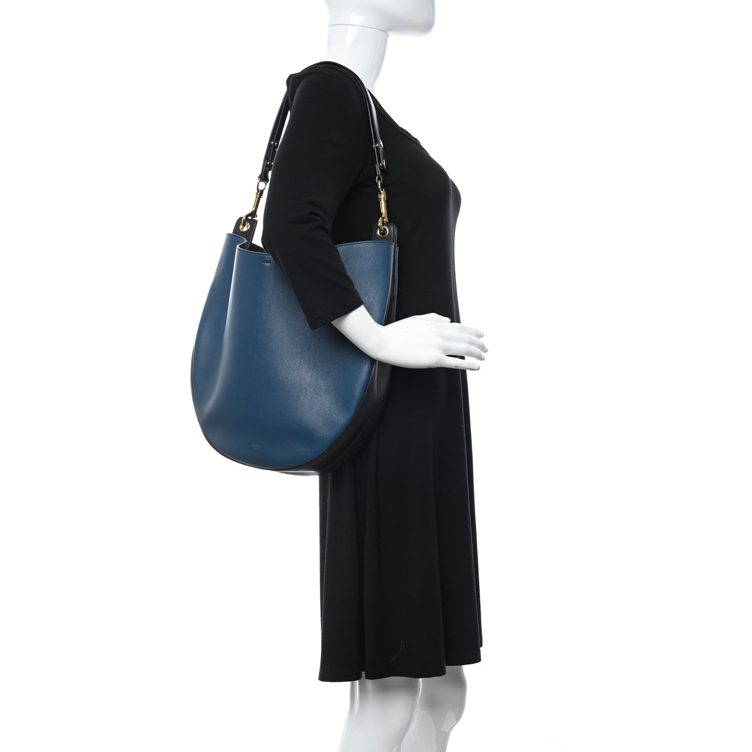 Celine Smooth Calfskin Medium Hobo Navy 2 of 10