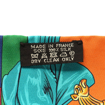 Hermes Silk Cavalleria d'etriers Twilly Emeraude Orange Turquoise 3 of 4