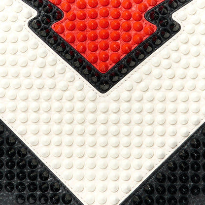 Christian Louboutin Calfskin Spikes Panettone Messenger Black Multicolor 10 of 12