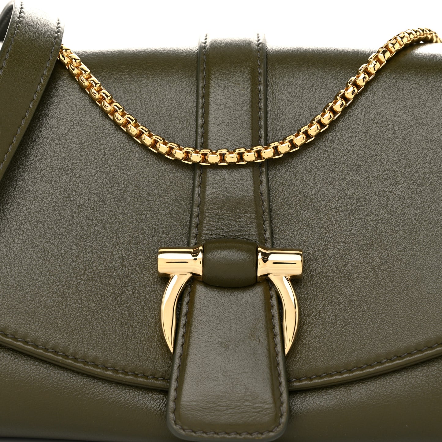 Calfskin XS Front Flap Crossbody Bag New Olive